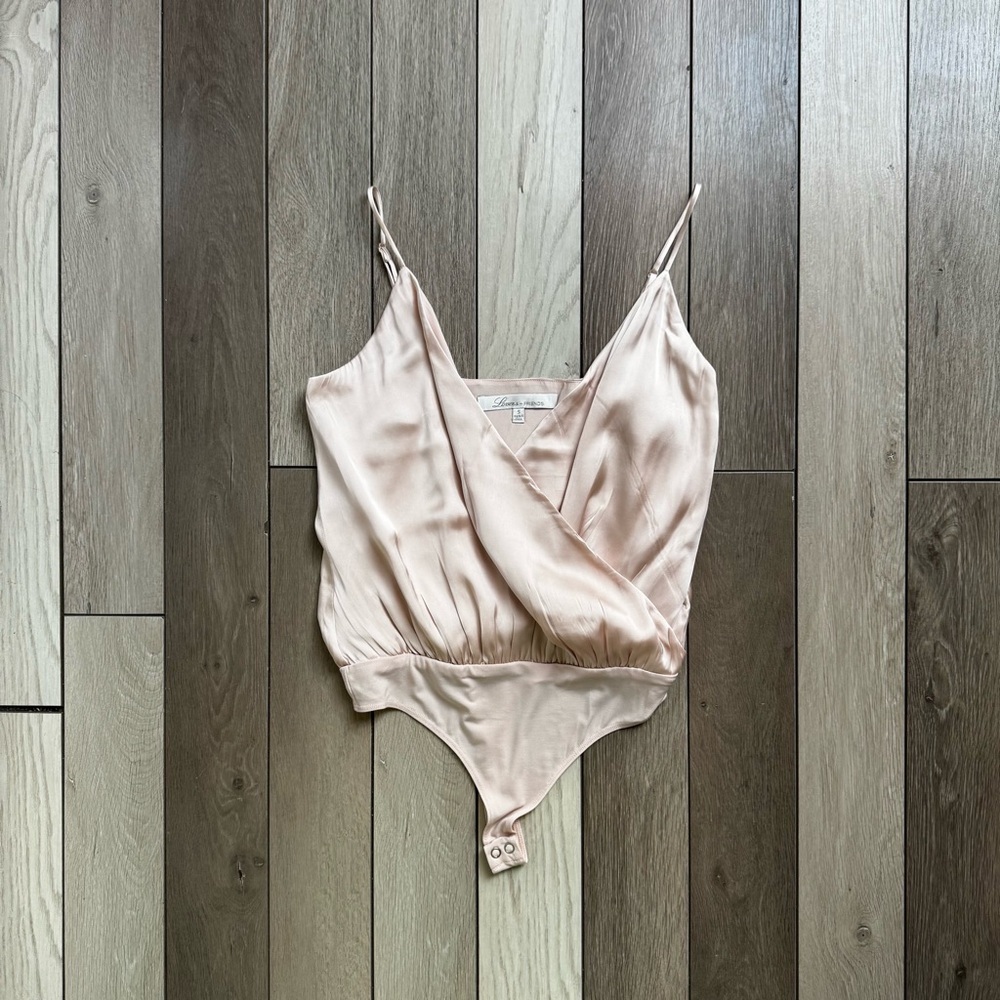 Lovers + Friends Satin Blush Bodysuit | Size: Small | Good Condition